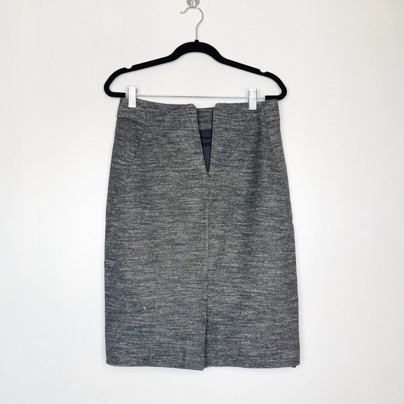 Theory Tweed Pencil Skirt Wool Blend Gray 4 - Picture 3 of 10